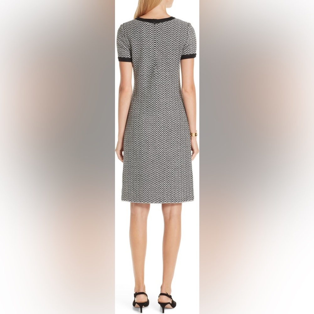 St. John Collection Mod Herringbone Knit Dress size 12 - Picture 7 of 13